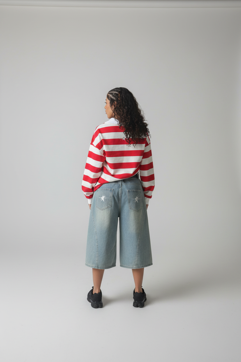 Limited Edition Stolo Clothing Co STARCHILD WHERES WALDO Striped Polo Tee