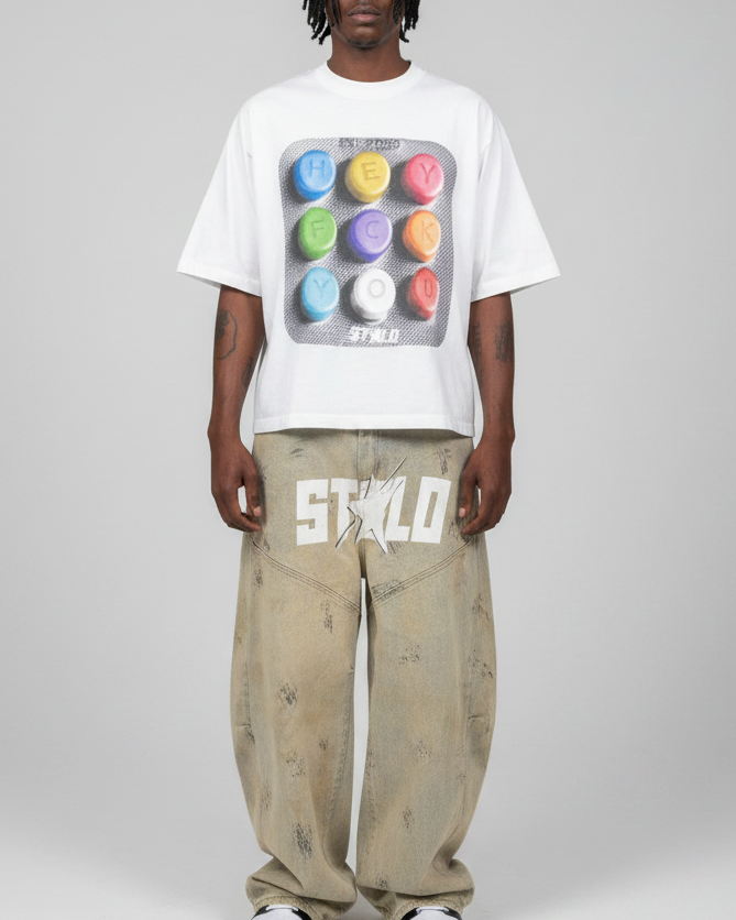 Stolo Clothing Co PAIN PILL Oversized Boxy Tee