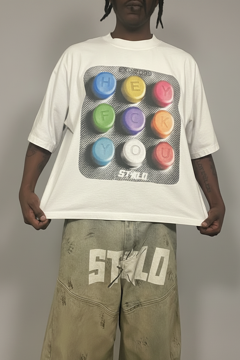 Stolo Clothing Co PAIN PILL Oversized Boxy Tee