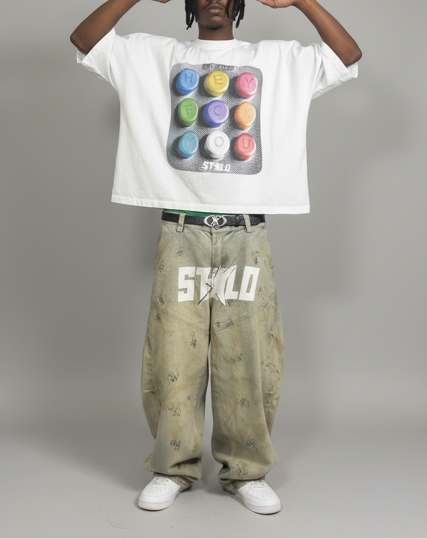 Stolo Clothing Co PAIN PILL Oversized Boxy Tee