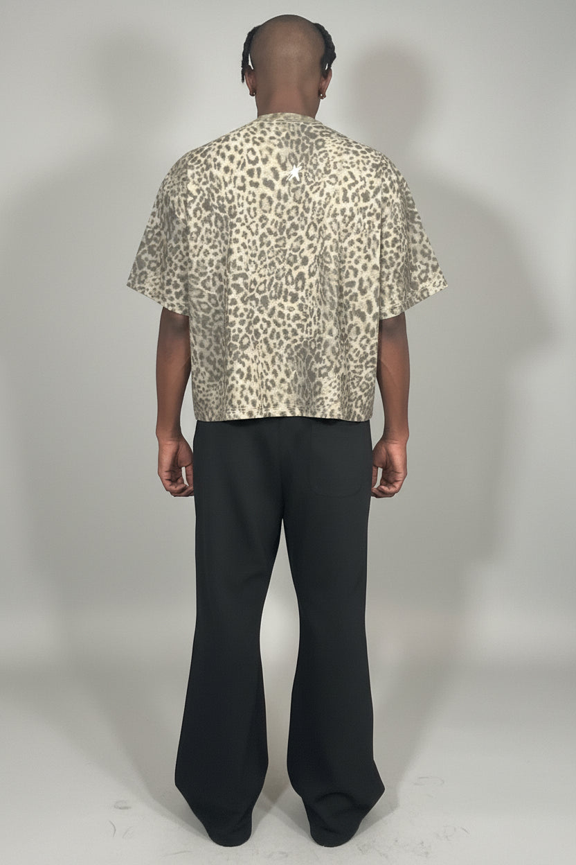 Stolo Clothing Co PREYING NUN Leopard Print Boxy Tee