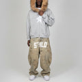 Stolo Clothing Co LOGO Grey Detectable Fur Double Zip-Up Hoodie（400GSM)
