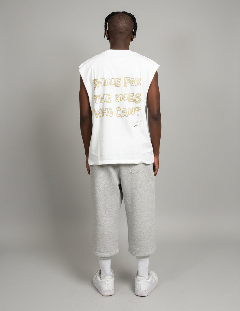 Stolo Clothing Co STILL SHINING Raw Edge Cotton Tank Top Tee
