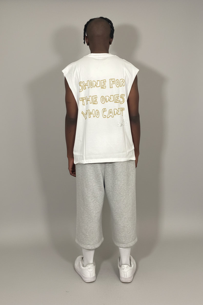 Stolo Clothing Co STILL SHINING Raw Edge Cotton Tank Top Tee