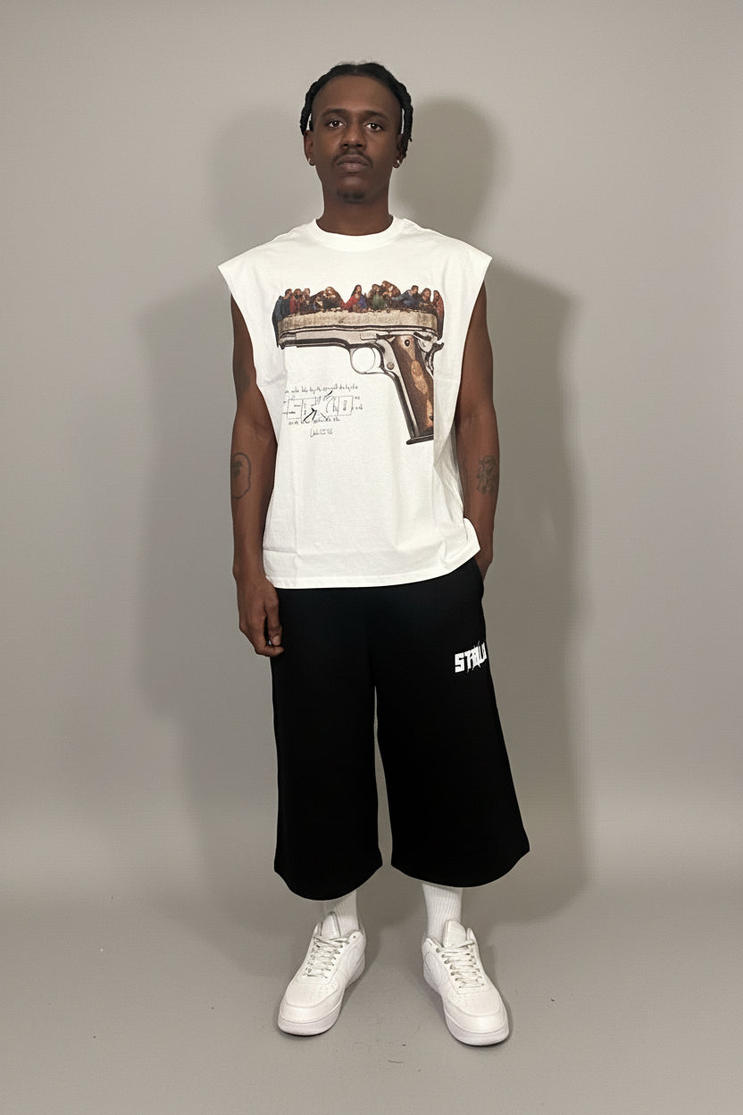 Stolo Clothing Co LUKE 22:34 Raw Edge Cotton Tank Top Tee