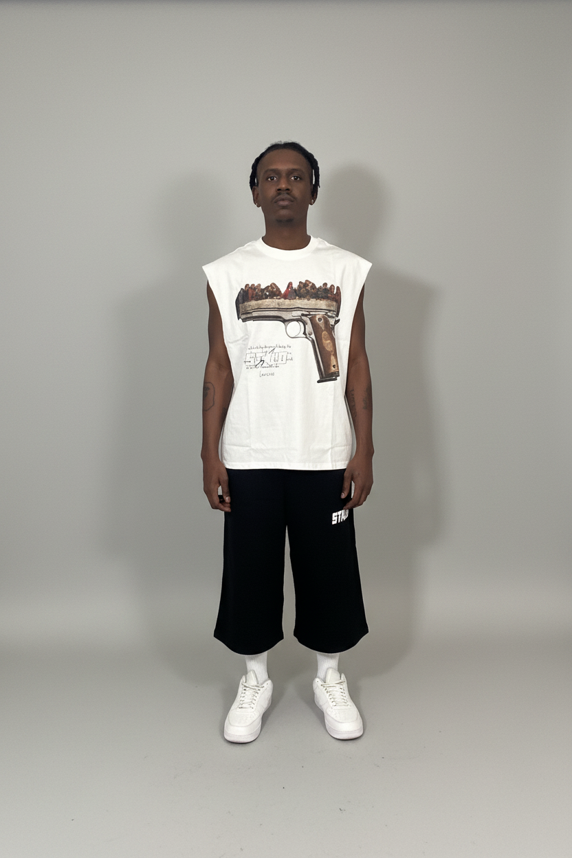 Stolo Clothing Co LUKE 22:34 Raw Edge Cotton Tank Top Tee