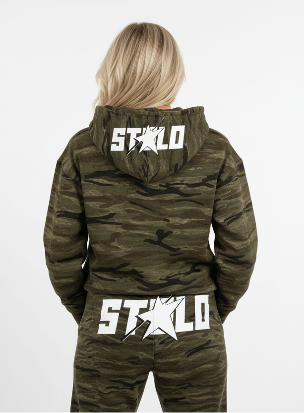 Stolo Clothing Co LOGO X STARCHILD Unisex Heavyweight Camo Hoodie (400GSM)