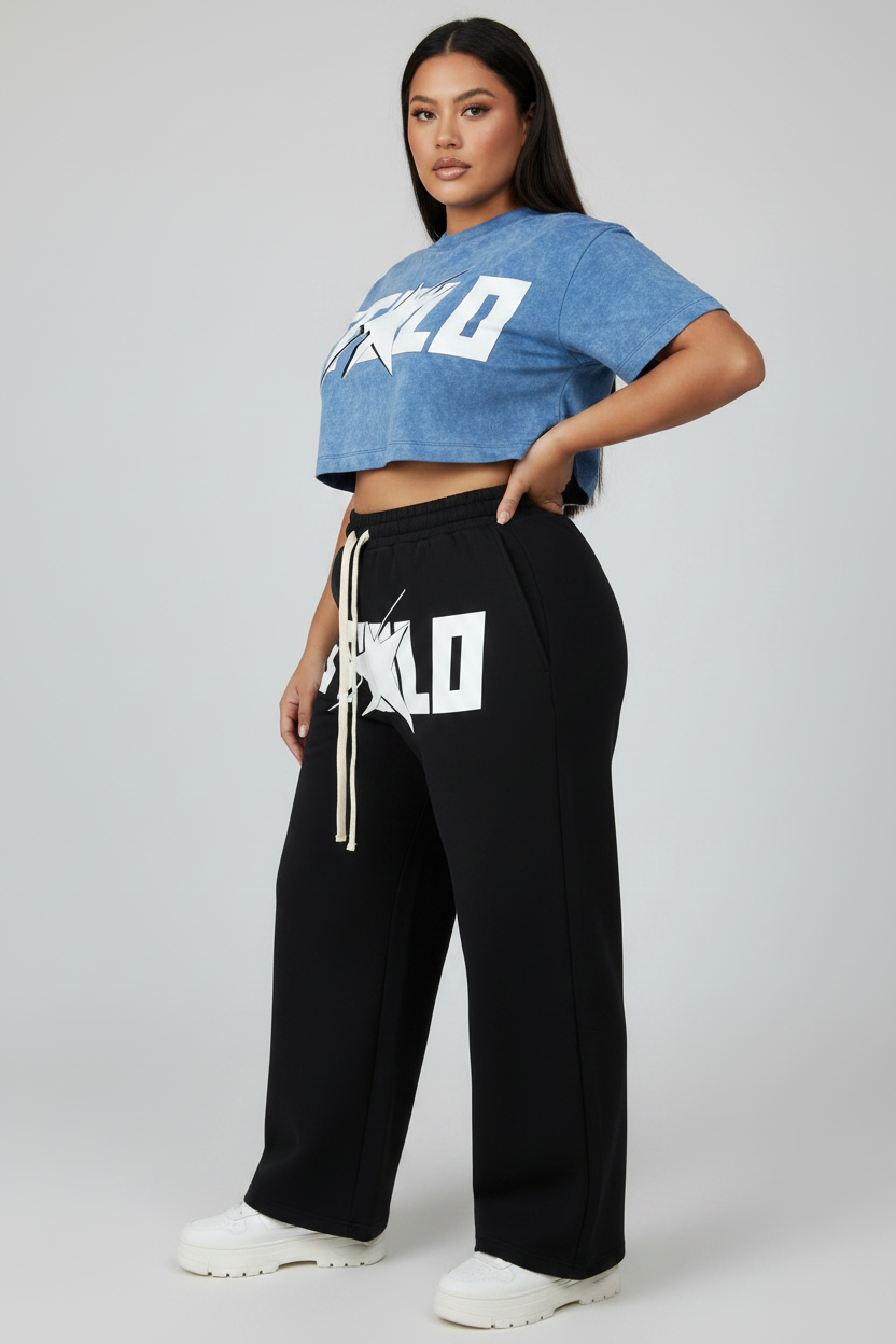 Stolo Clothing Co STARCHILD Washed Loose-Fit Heavyweight Cropped Tee (230 GSM)