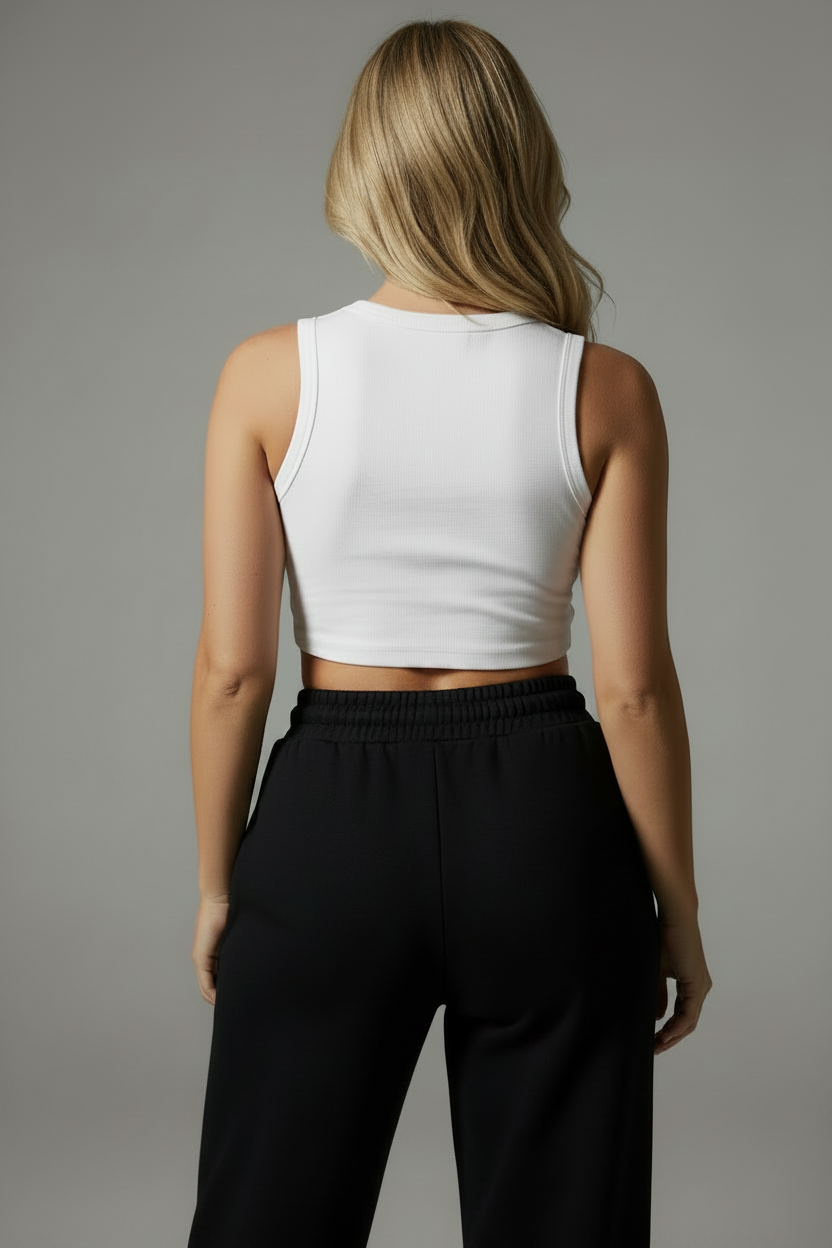 Stolo Clothing Co LOGO Tight Crewneck Crop Tank Top Tee
