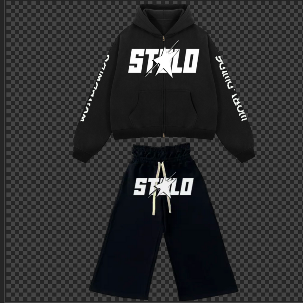 Stolo Clothing Co STARCHILD REBORN Heavyweight Boxy Double Zip Fleece Zip-Up Hoodie (380GSM)