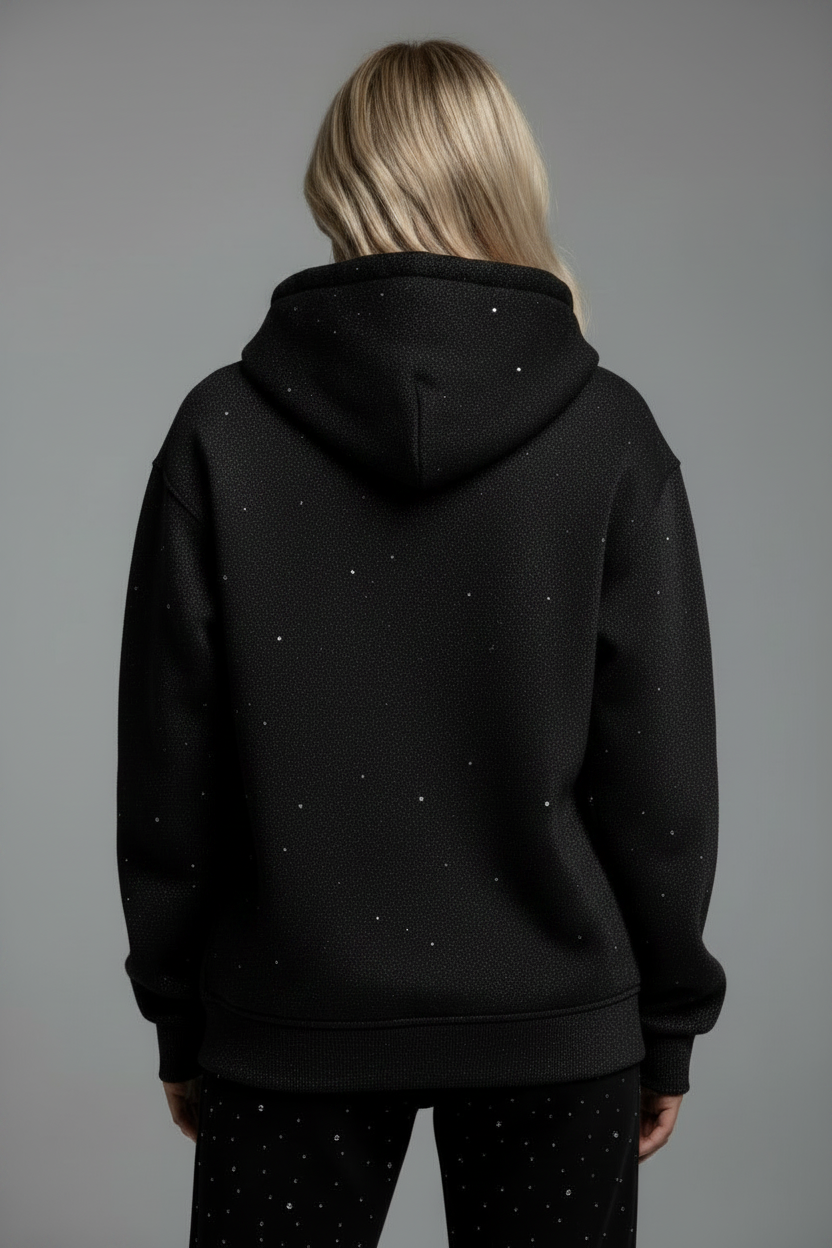 Stolo Clothing Co Starchild Reborn Diamond Dust Full Zip Boxy Hoodie
