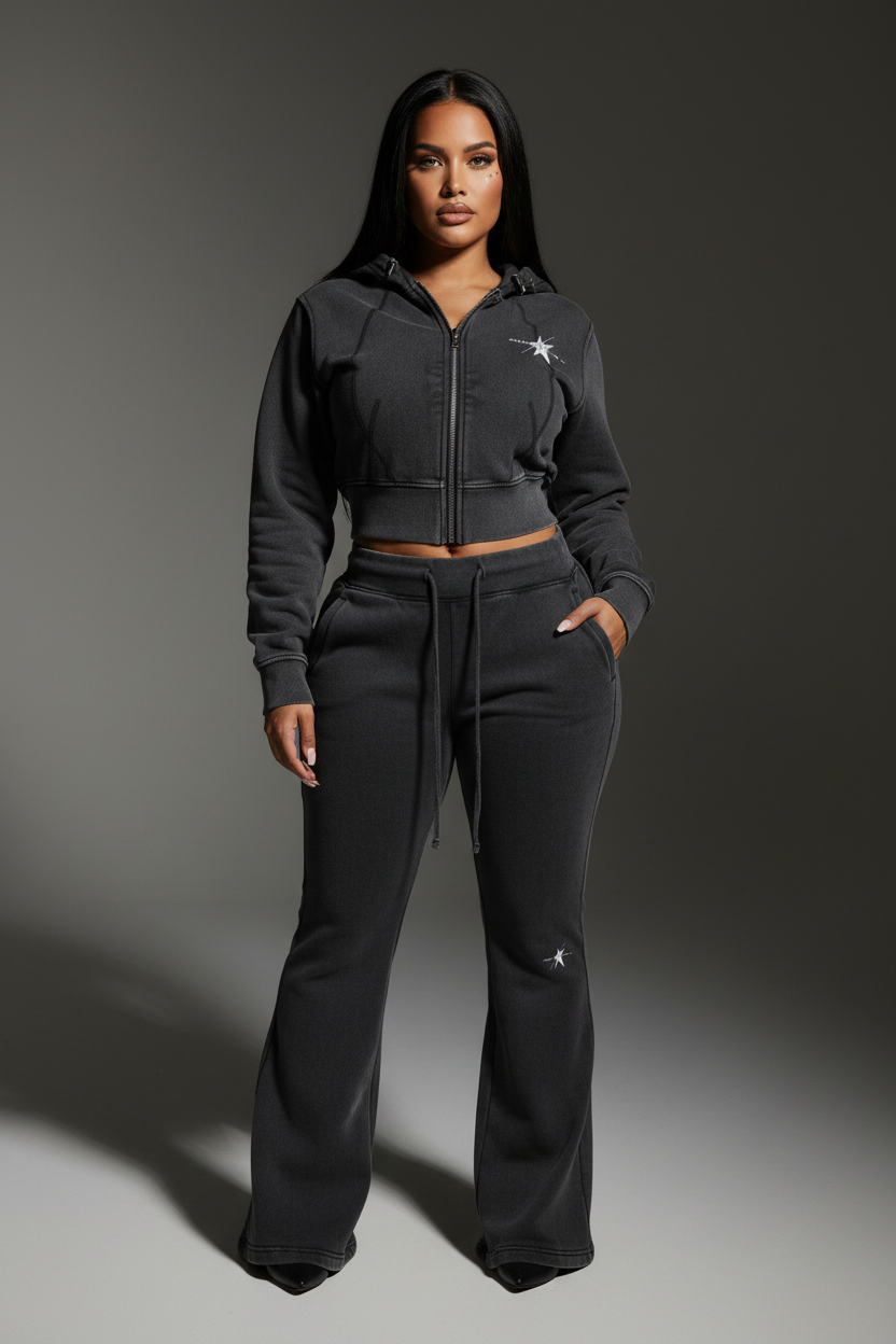 STOLO REBORN Vintage Washed Flare Fleece Set