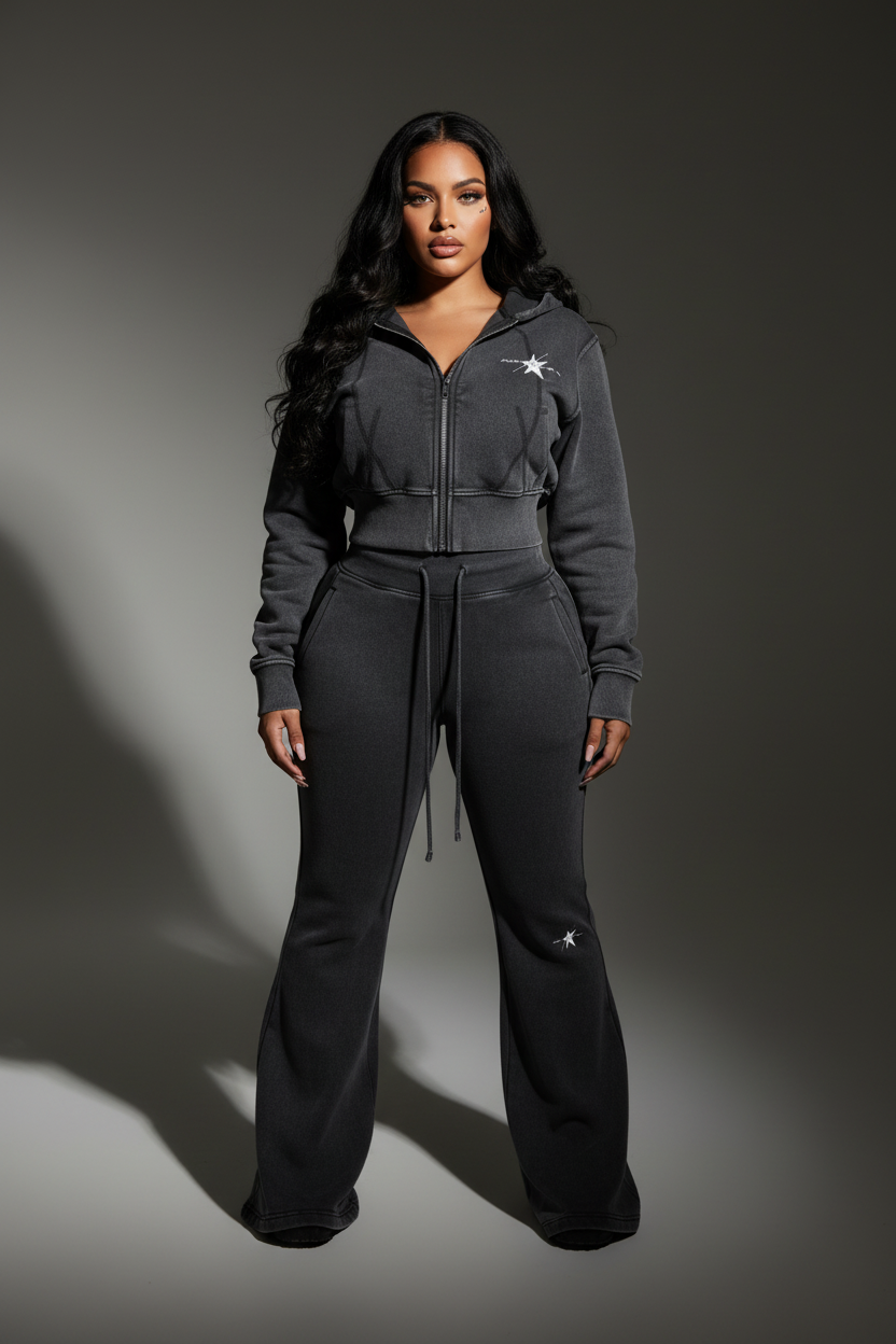 STOLO REBORN Vintage Washed Flare Fleece Set