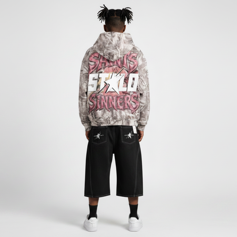Stolo Clothing Co Saints Vs Sinners Desert Camo Zip-Up Hoodie (340GSM)