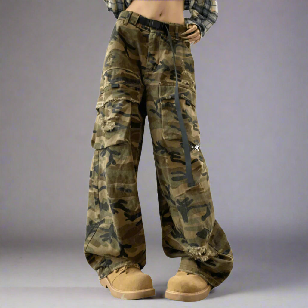 Stolo Clothing Co Essential Unisex Camouflage Baggy Jeans