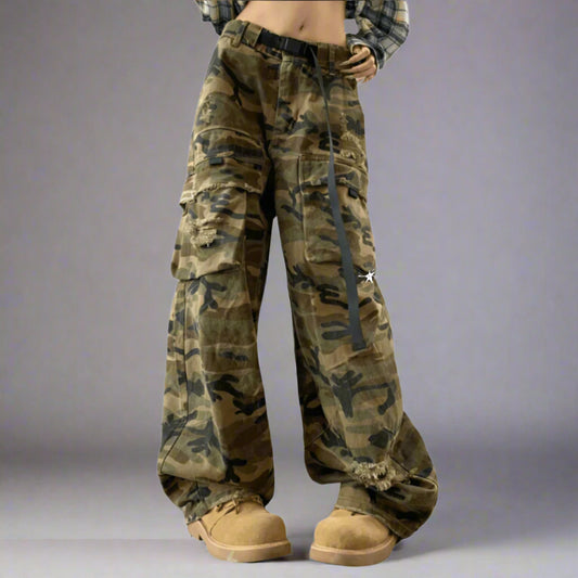 Stolo Clothing Co Essential Unisex Camouflage Baggy Jeans