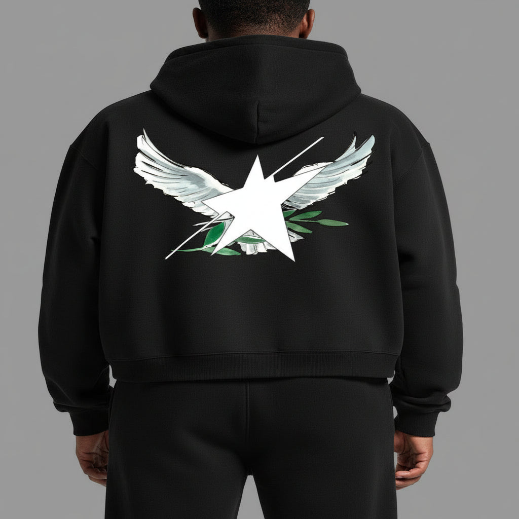 Stolo Clothing Co Birdies Classic Oversized Fleece Boxy Double Zip Up Hoodie