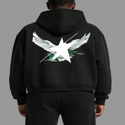 Stolo Clothing Co Birdies Classic Oversized Fleece Boxy Double Zip Up Hoodie