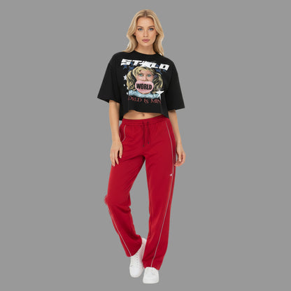 Stolo Clothing Co WORLD IS MINE Oversized Cropped Boxy Tee