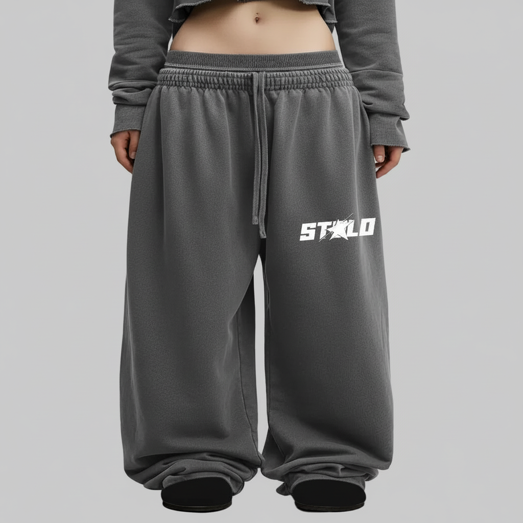Stolo Clothing Co STARCHILD Vintage Washed Raw Edge Double Waist Band Baggy Sweats