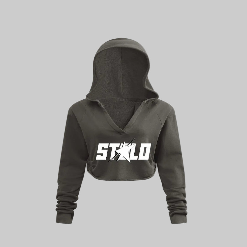 Stolo Clothing Co STARCHILD Vintage Washed Raw Edge Cropped Hoodie