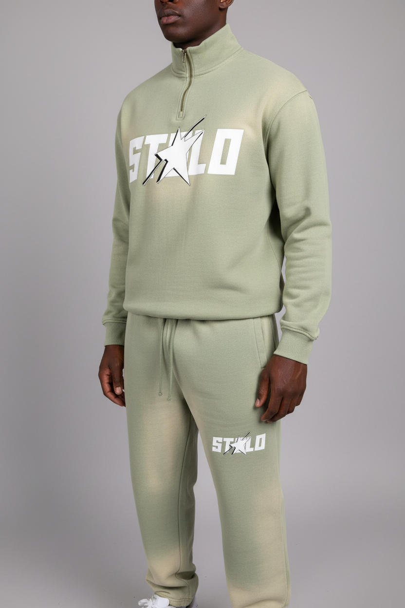 Stolo Clothing Co STARCHILD Sun Faded Raw Edge Straight-Leg Sweatpants