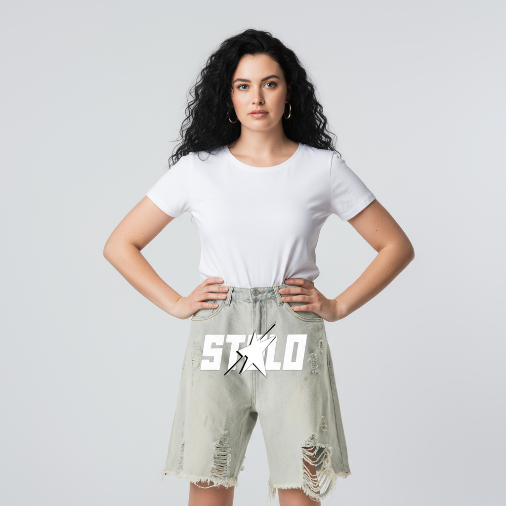 Stolo Clothing Co STARCHILD Unisex Distressed Denim Shorts (JORTS)