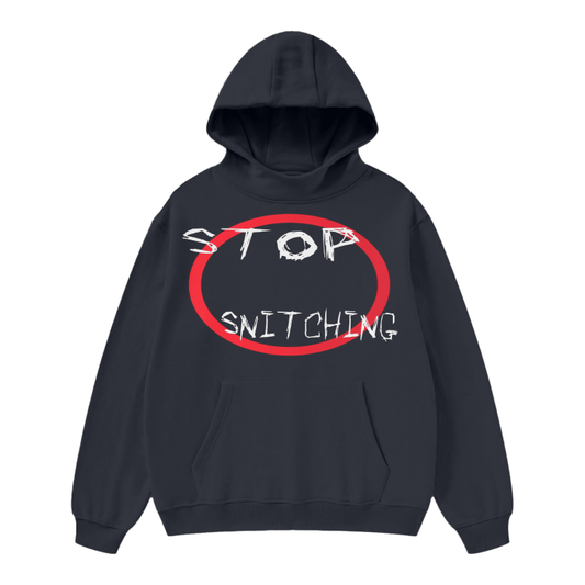 Stolo Clothing Co Stop Snitching High Neck Insulated Fleece Hoodie