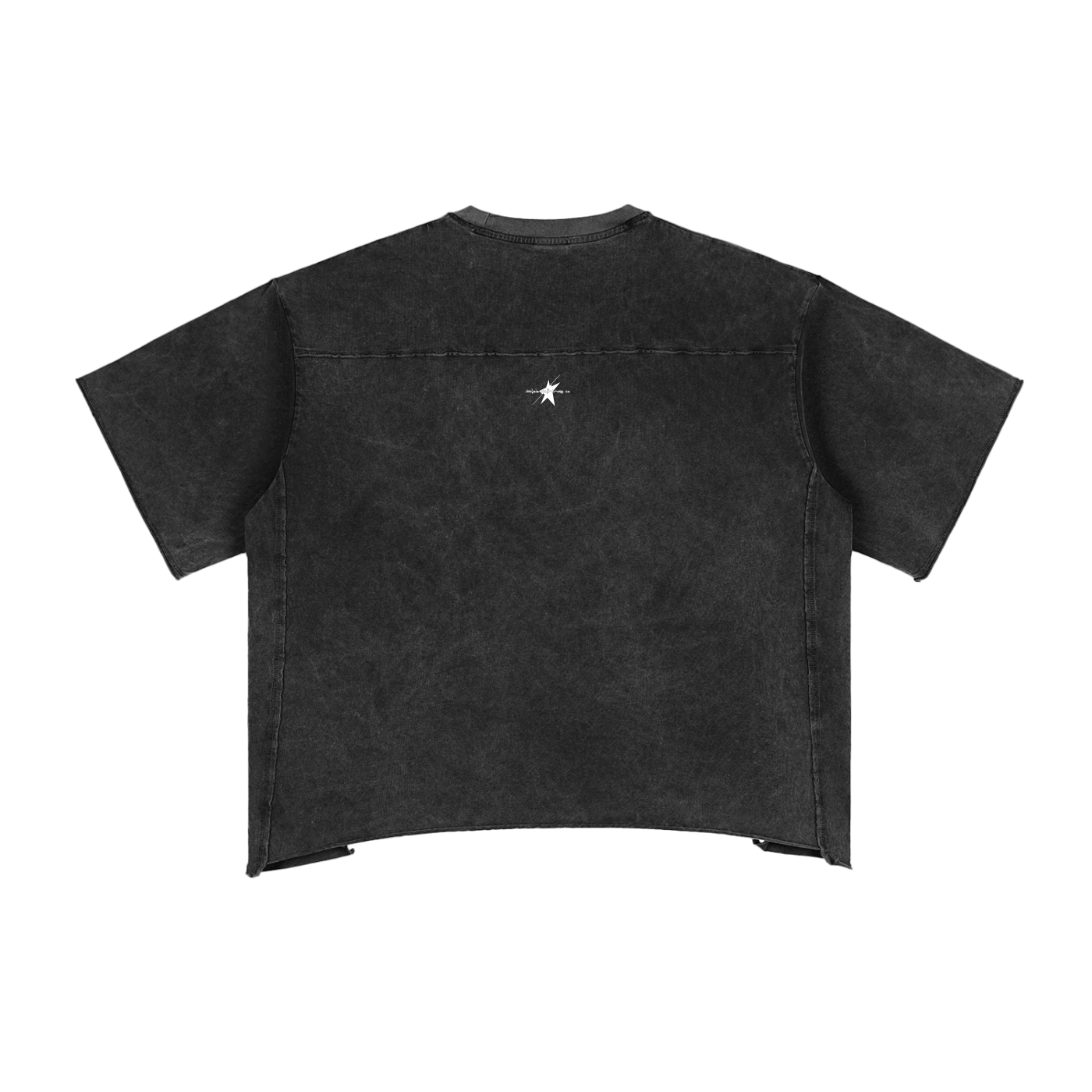Stolo Clothing Co THE MASK Raw Edge Snow Washed Oversized Boxy Tee