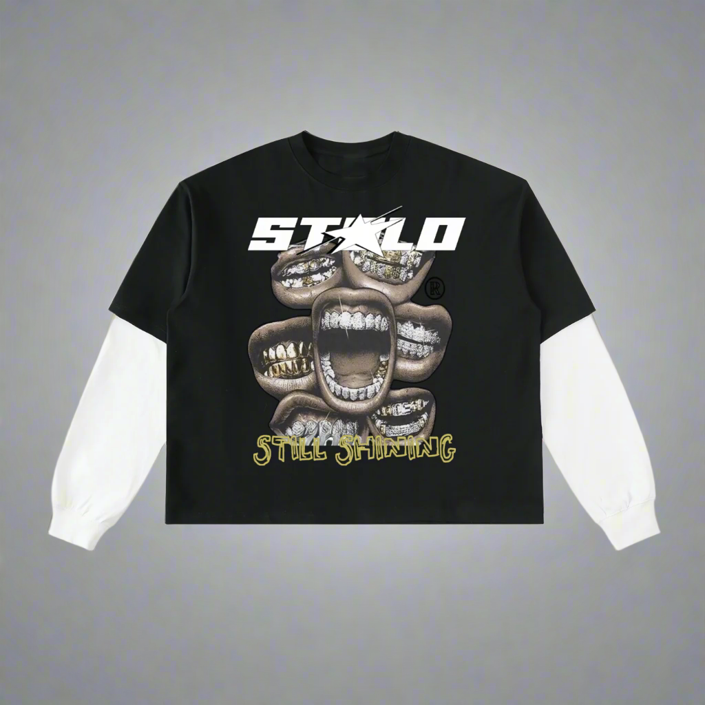 Stolo Clothing Co Still Shining Reversed Double Layered Cotton Tee
