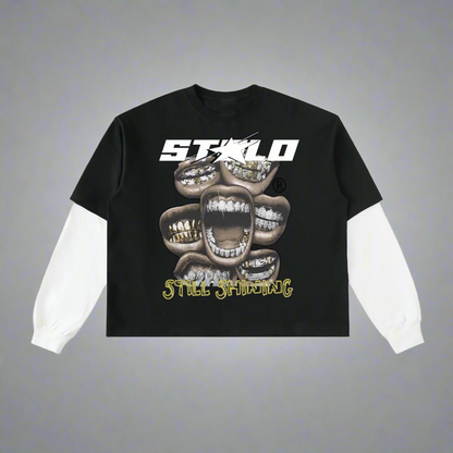 Stolo Clothing Co Still Shining Reversed Double Layered Cotton Tee