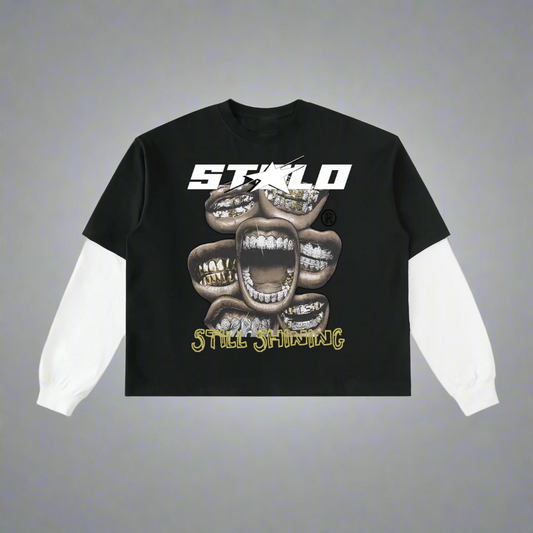 Stolo Clothing Co Still Shining Double Layered Cotton Tee