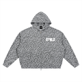 Stolo Clothing Co STARCHILD Leopard Print Waffle Texture Double Zip Up Hoodie