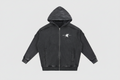 Stolo Clothing Co PROJECT O8 Snow Washed Tape Raw Edge Zip Hoodie