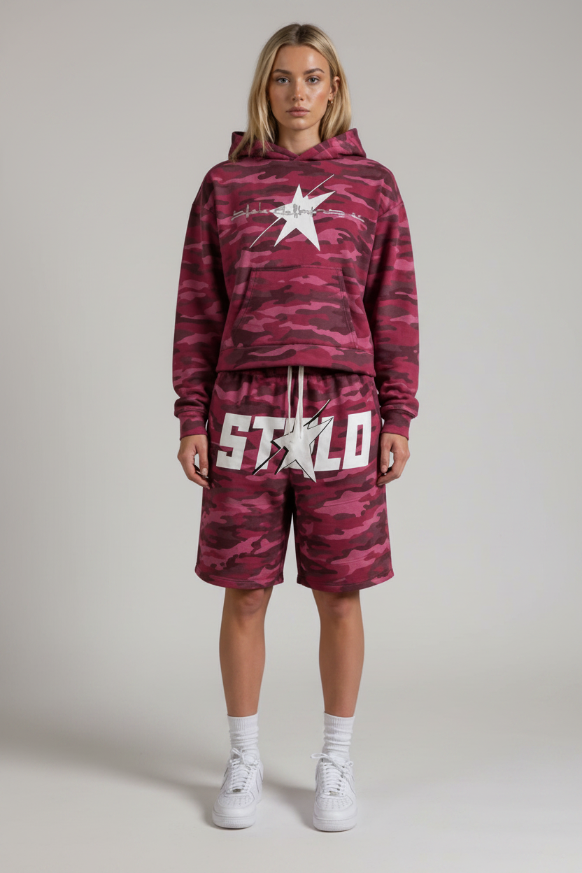 Stolo Clothing Co LOGO ROSE CAMO Heavyweight Hoodie (420 GSM)