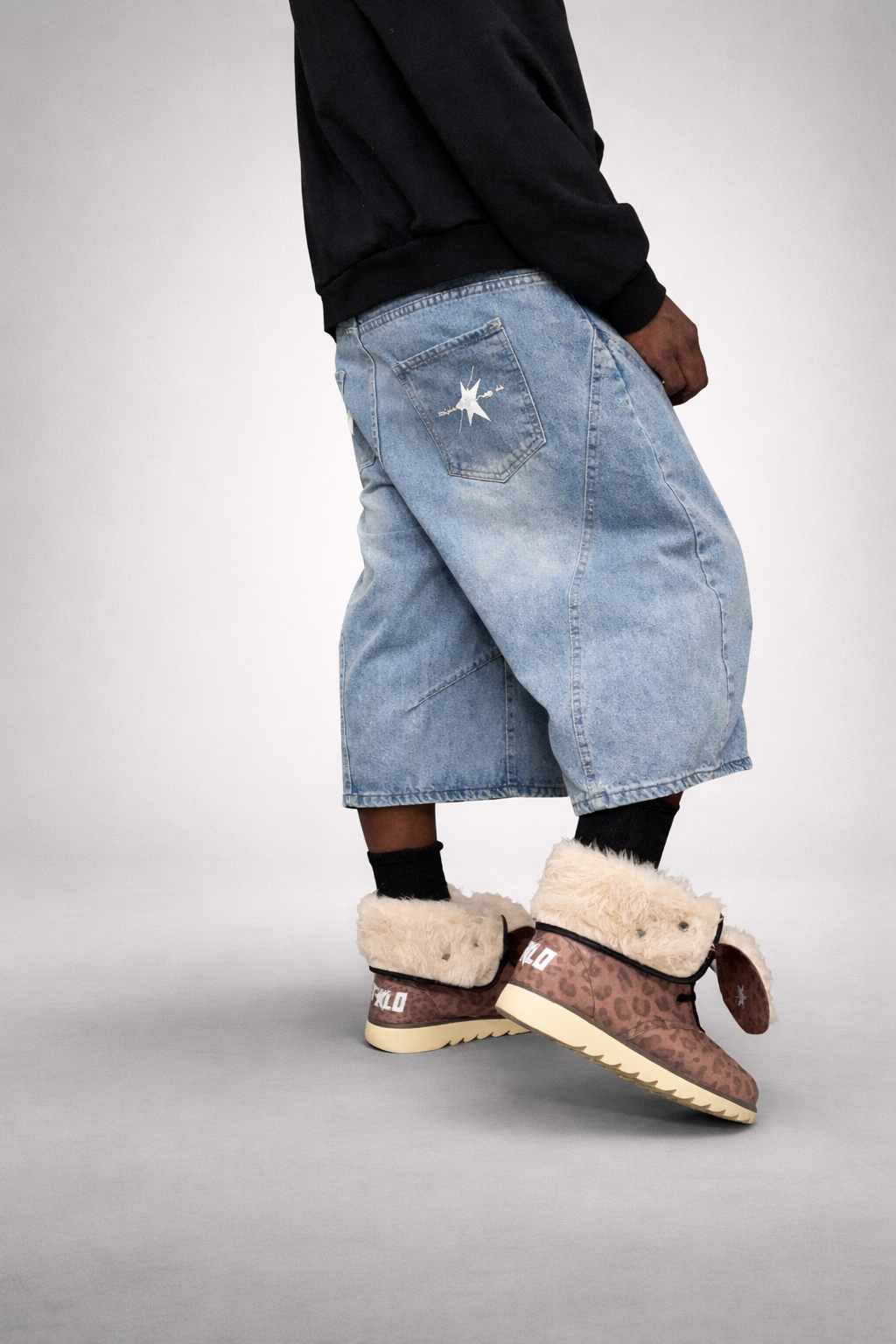 Stolo Clothing Co STARCHILD Leopard Print Plush Boots