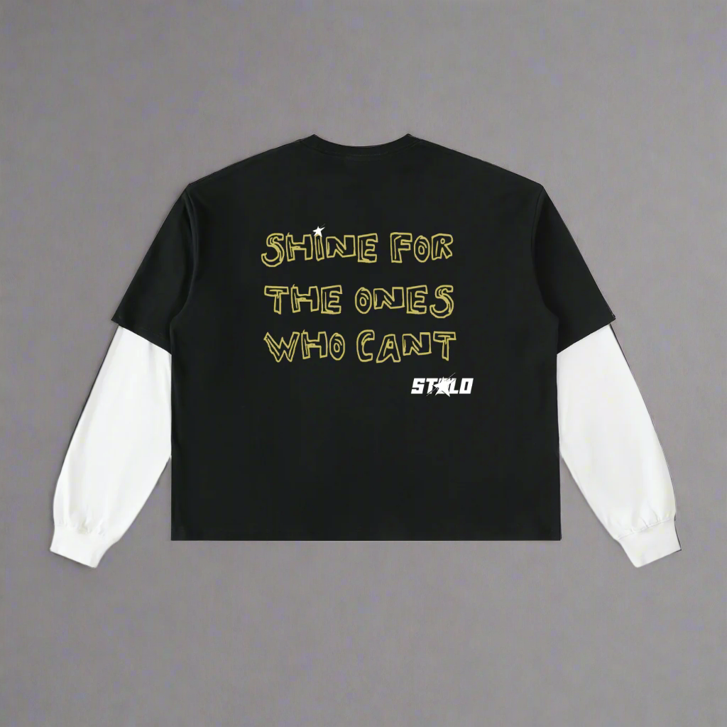 Stolo Clothing Co Still Shining Reversed Double Layered Cotton Tee