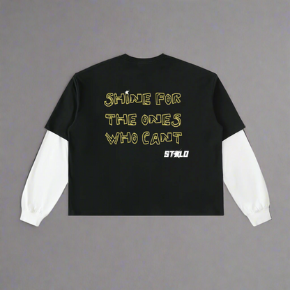 Stolo Clothing Co Still Shining Reversed Double Layered Cotton Tee