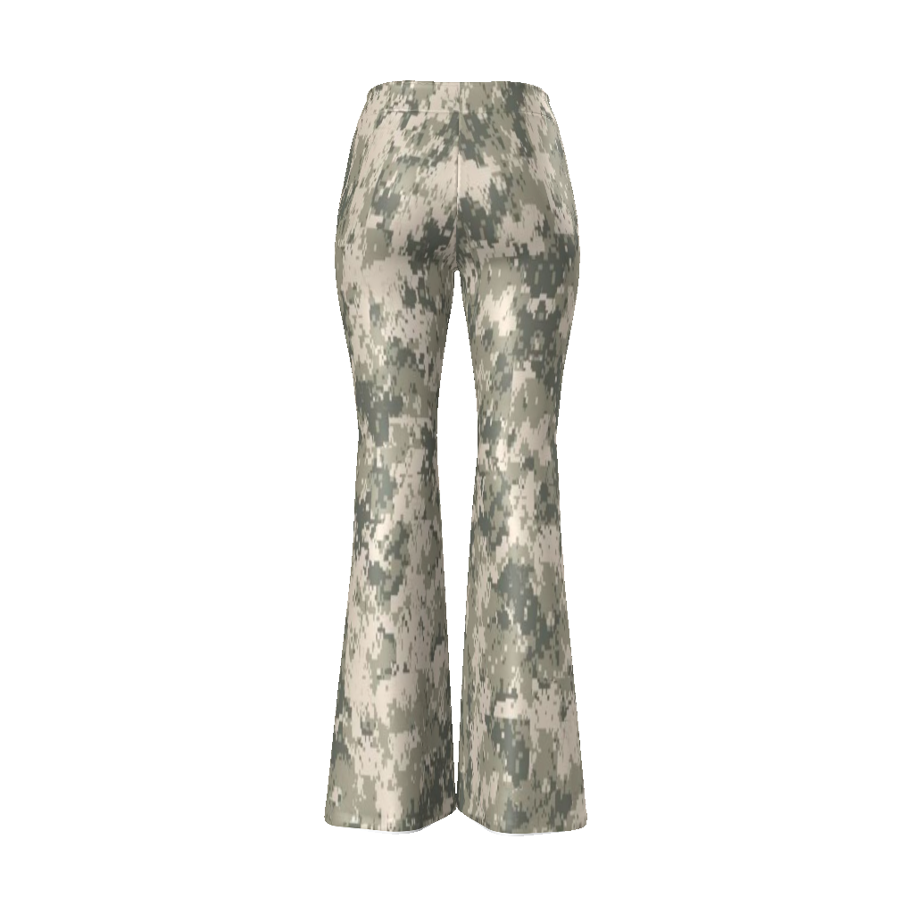 Stolo Clothing Co Military Camo Flare Leg Pants