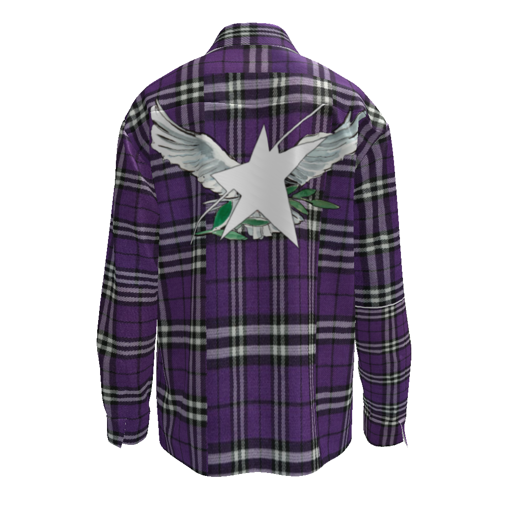 Stolo Clothing Co Birdies Purple Flannel Long Sleeve Shirt