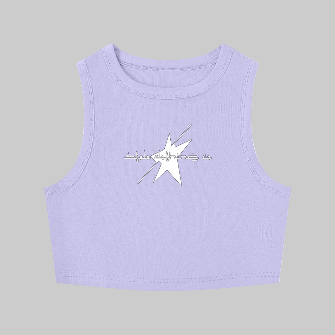 Stolo Clothing Co LOGO Tight Crewneck Crop Tank Top Tee