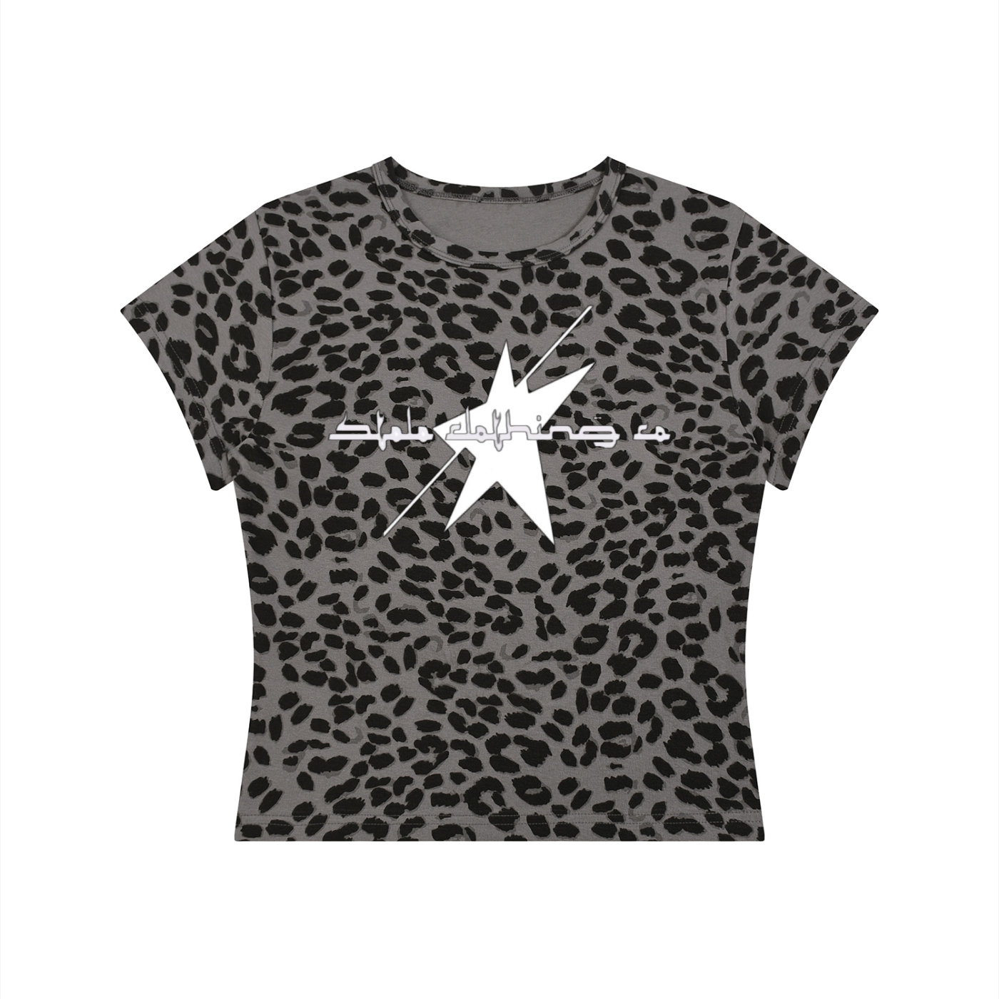 Stolo Clothing Co REBORN Leopard Print Fitted Crop Tee