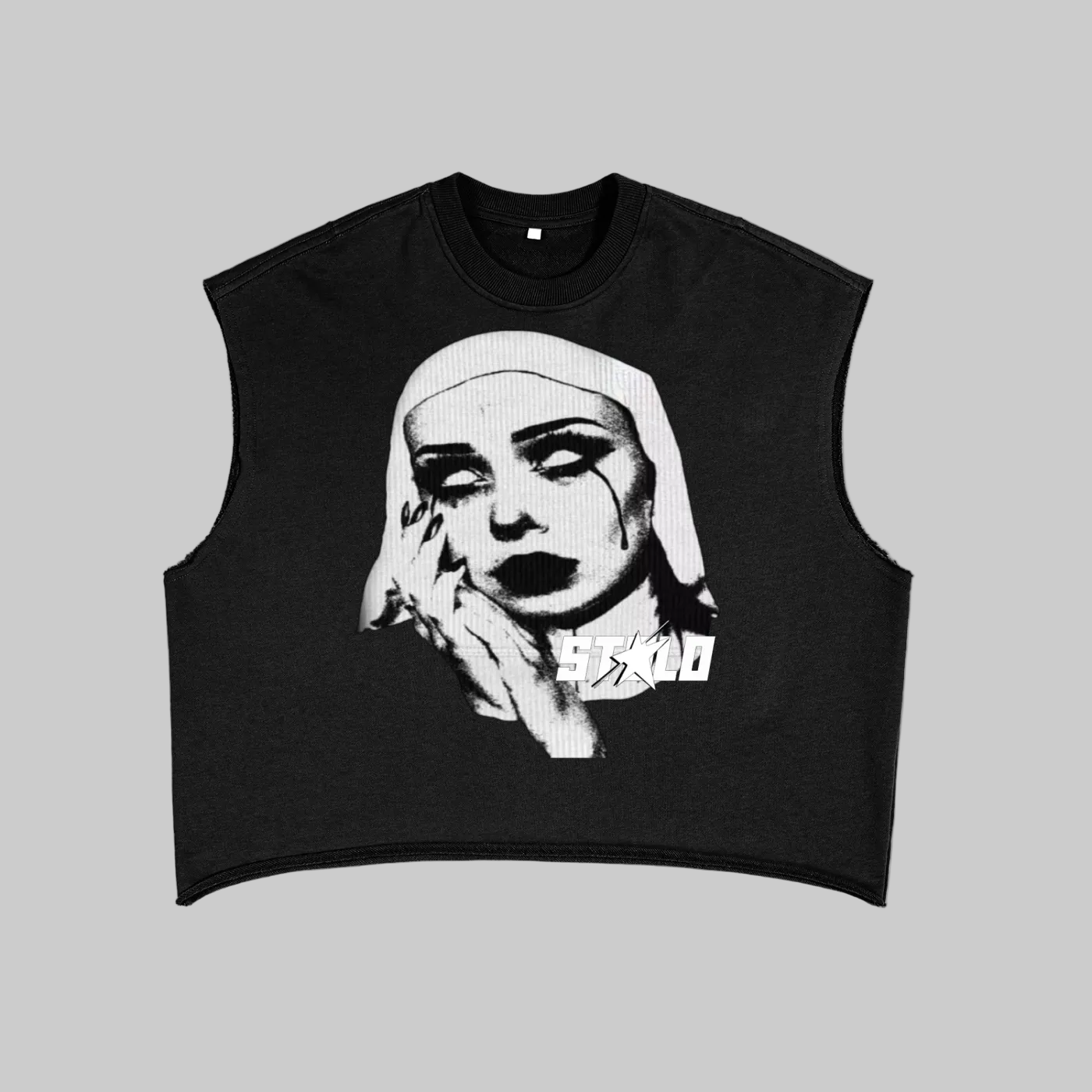 Stolo Clothing Co EVIL NUN French Terry Boxy Tank Top Tee