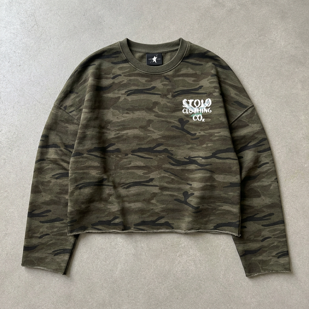 Birdies camo long sleeve with neck tag