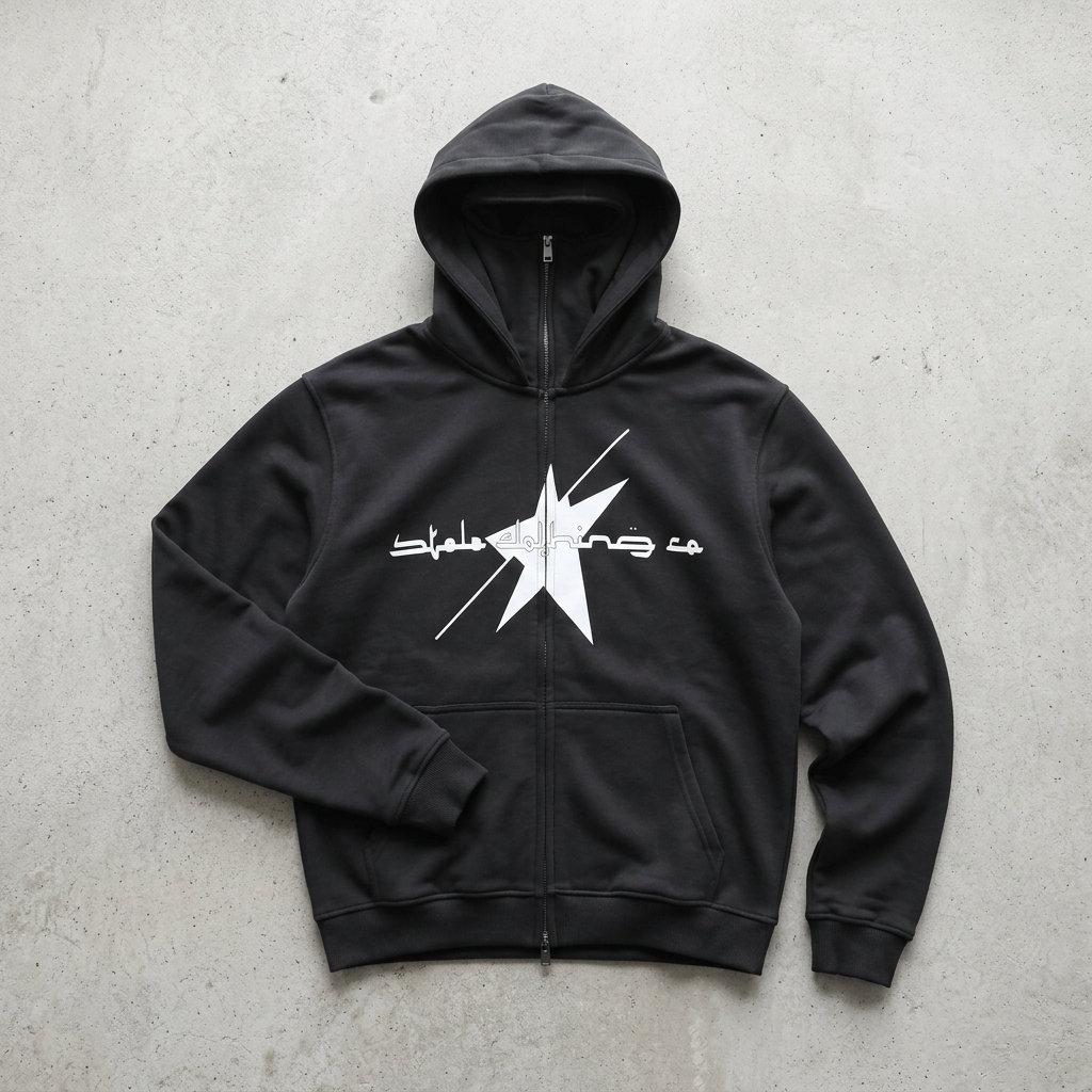 Stolo Clothing Co FACELESS Double Zip Hoodie（340GSM）