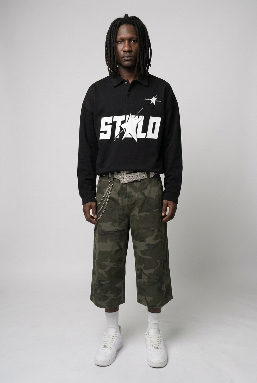 Black polo front