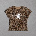 Brown leopard STOLO shirt flat lay