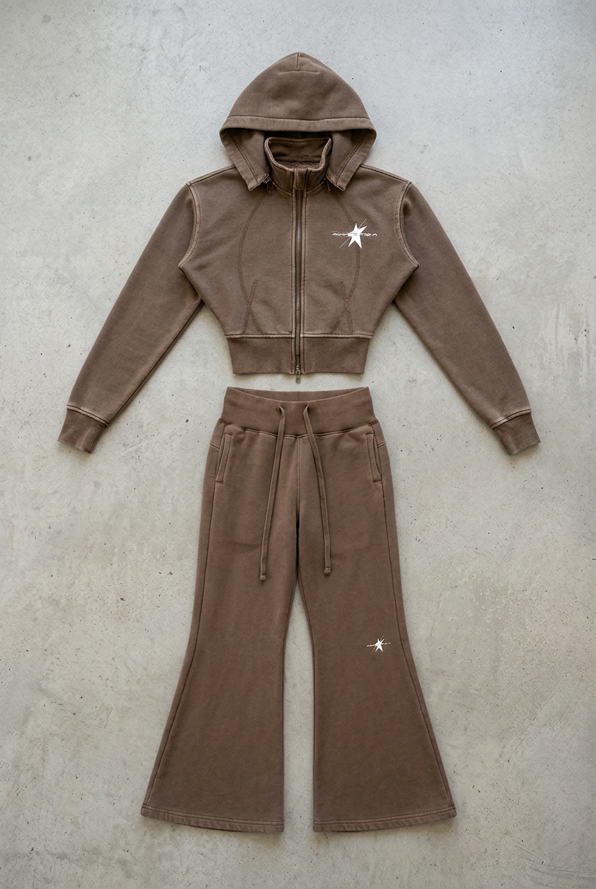 Brown set front floor lay