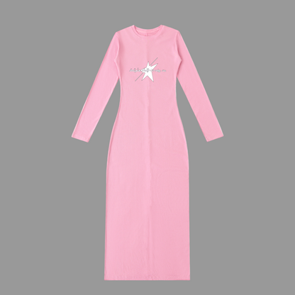 Stolo Clothing Co Essentials Dyed Washed Slit Maxi Dress