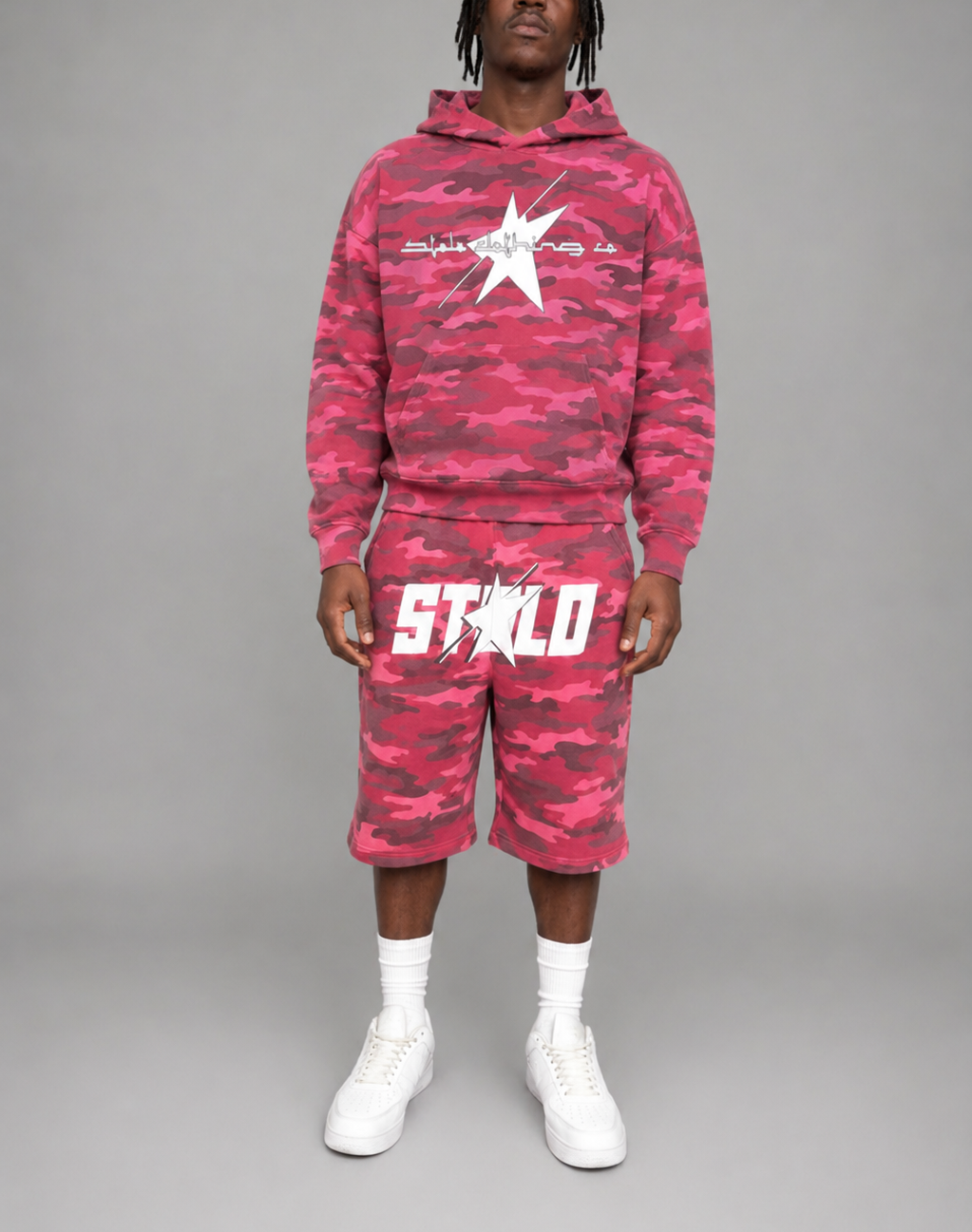 Stolo Clothing Co LOGO ROSE CAMO Heavyweight Hoodie (420 GSM)